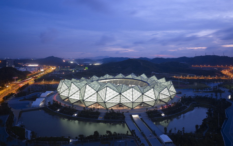 "Green Crystal" - the main Gymnasium of Shenzhen Universiade Center (Gymnasium)